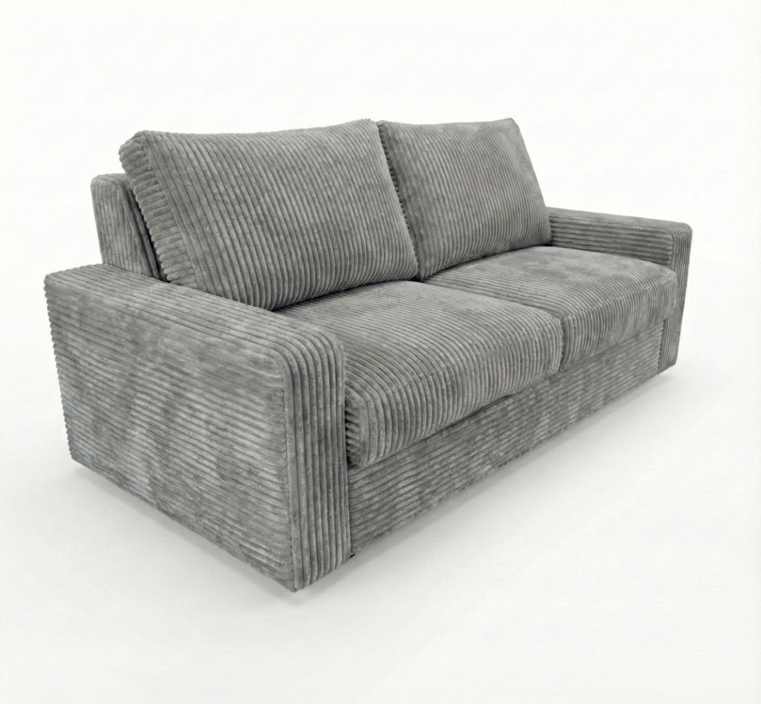 2-SITZER-SOFA Isola mit Schlaffunktion Cordbezug Grau - Grau, Textil (200/81/100cm) - KS Home Concept