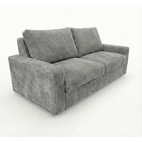 2-SITZER-SOFA Isola mit Schlaffunktion Cordbezug Grau - Grau, Textil (200/81/100cm) - KS Home Concept