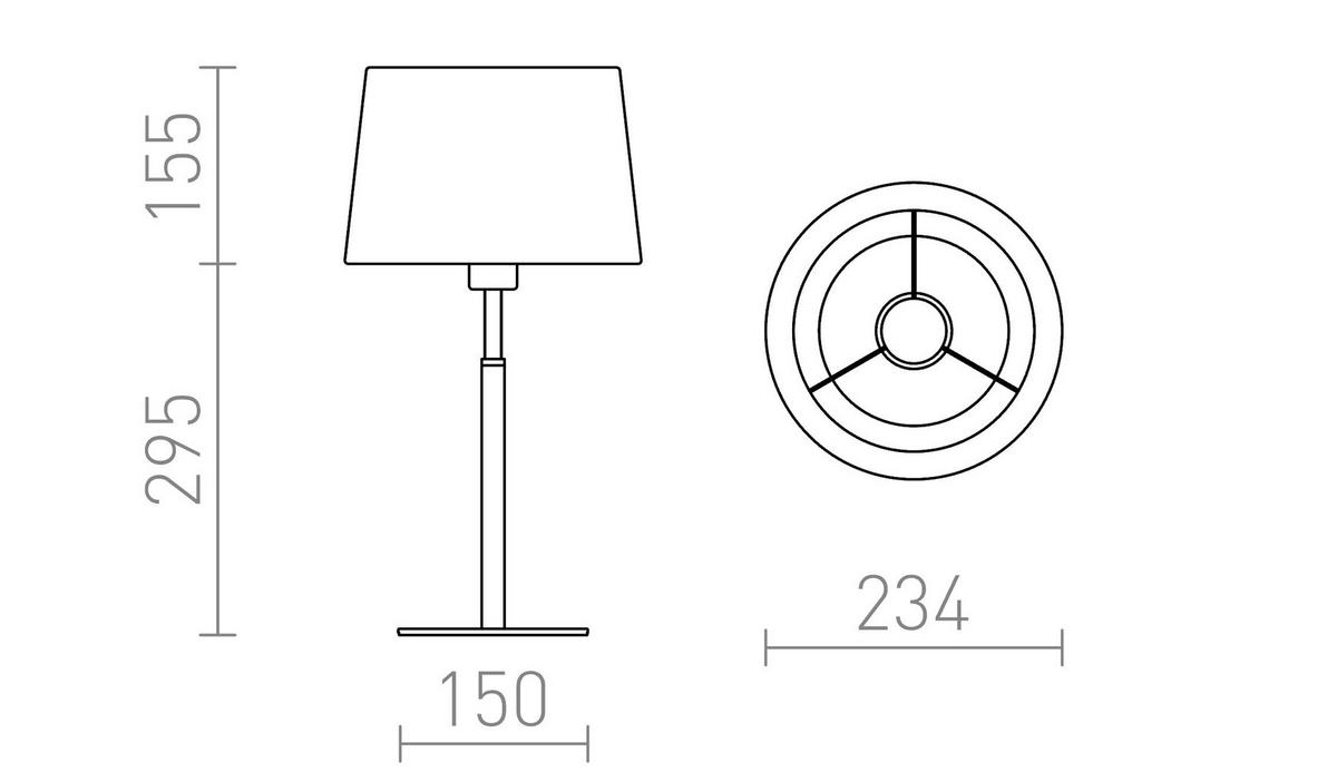 TISCHLEUCHTE BROADWAY Weiß Chrom 15 W - Weiß, Metall (23.5/23.5/47.5cm) - Rendl