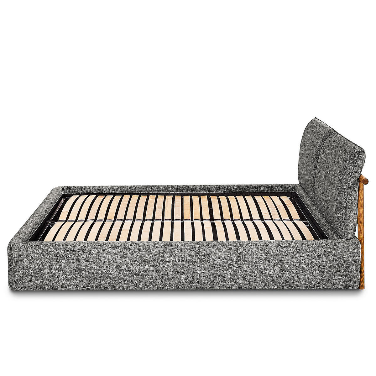 POLSTERBETT - Anthrazit, Textil (140/200cm) - home24