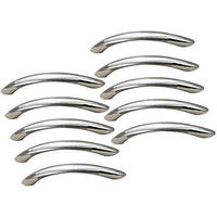MÖBELGRIFF Silber 10er-Set 64 mm Edelstahl - Silberfarben, Metall (2/3/8.3cm)