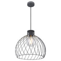 HÄNGELEUCHTE Metall Geflecht Grau - Grau, Metall (35/35/120cm)