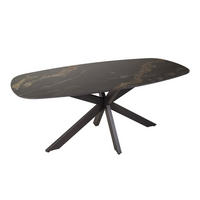 ESSTISCH Spider Schwarz 90/180/76 cm - Schwarz, Keramik (90/180/76cm) - Hoyz Collection