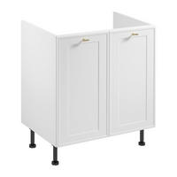 SPÜLENUNTERSCHRANK D80Z – Sorento Weiß – Weiß - Weiß, Holzwerkstoff (80/87/52cm) - ROYAL24_MARKT