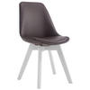 ESSZIMMERSTUHL Manolo, Kunstleder, Weiß braun - Braun/Weiß, Holz/Textil (48/84/55cm) - TPFLiving