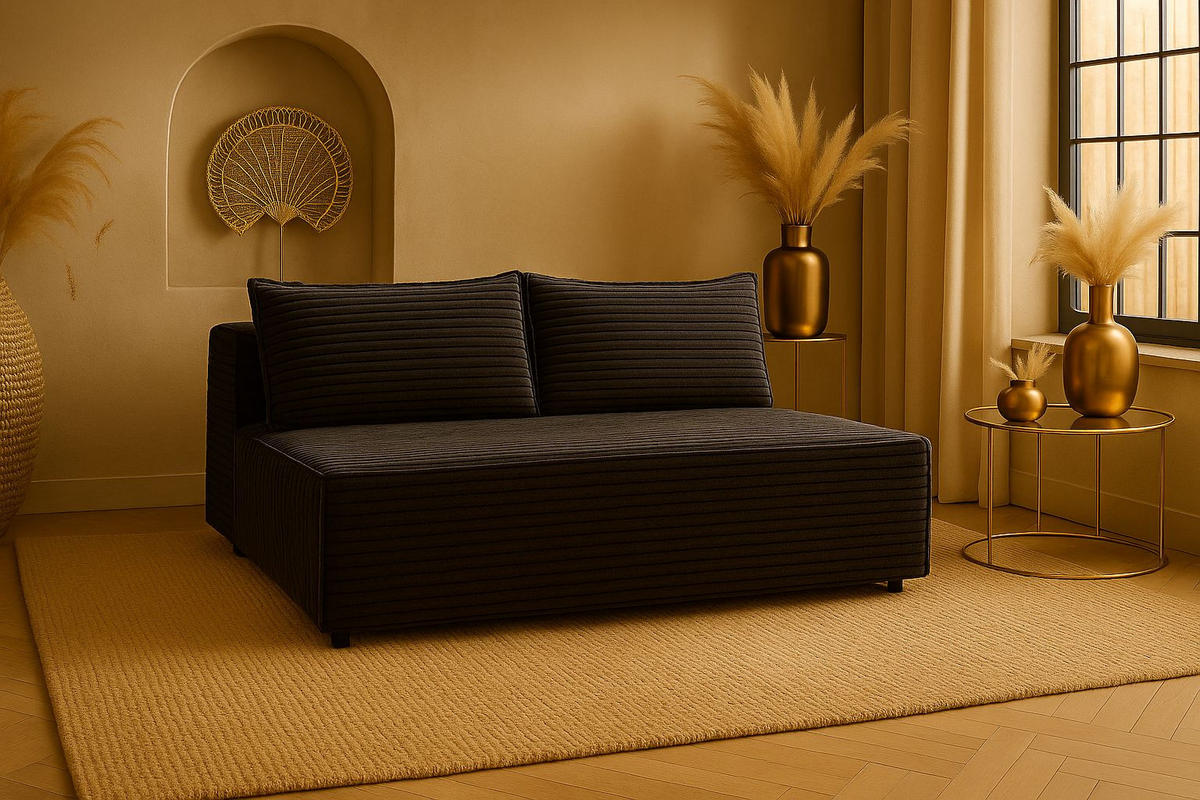 SCHLAFSOFA mit Bettkasten DUO, Stoff Velo, Graphit - Graphitfarben, Holz (198/89/90cm) - Kaiser Möbel