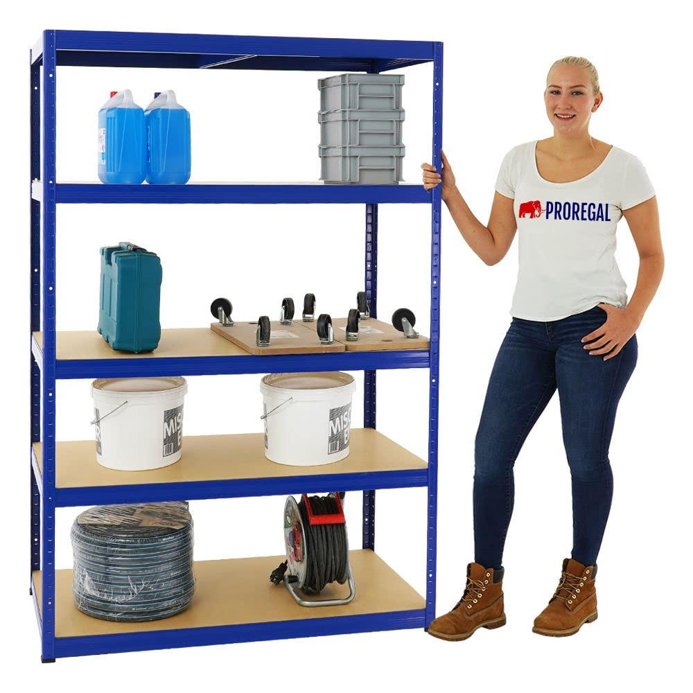 SCHWERLASTREGAL Big Elephant M 180x120x60 cm Fachlast 250 kg Blau - Blau, Metall (120/180/60cm) - PROREGAL