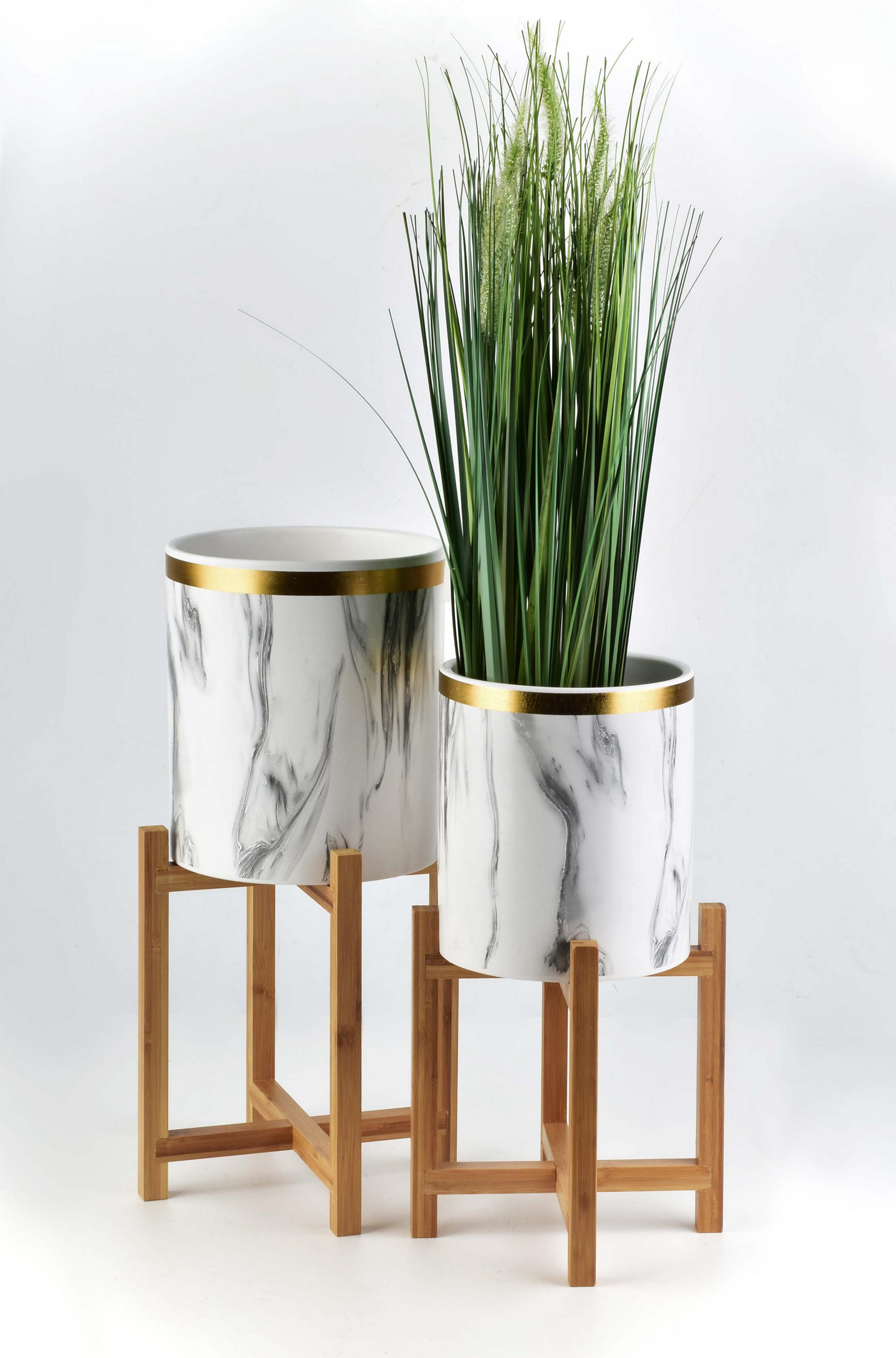 BLUMENTOPF Ava Gold 18/18/20 cm Keramik - Weiß, Keramik (18/20cm) - Mondex