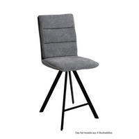 THEKENSTUHL drehbar (4er-Set) Devonne 47x109x60 Schwarz/Grau - Schwarz/Grau, Kunststoff (60/109/47cm) - 58aufmkessel