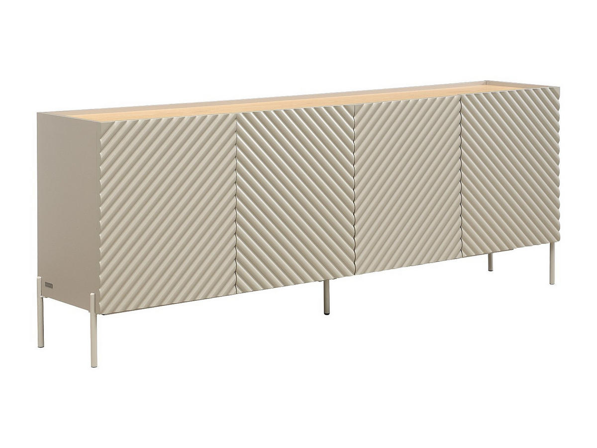 SIDEBOARD - 200 cm x 41 cm - Holz, Platte - Beige, Naturfarben Hell - TASIBA - Beige/Naturfarben, Holz (200/77/41cm) - Vente-Unique