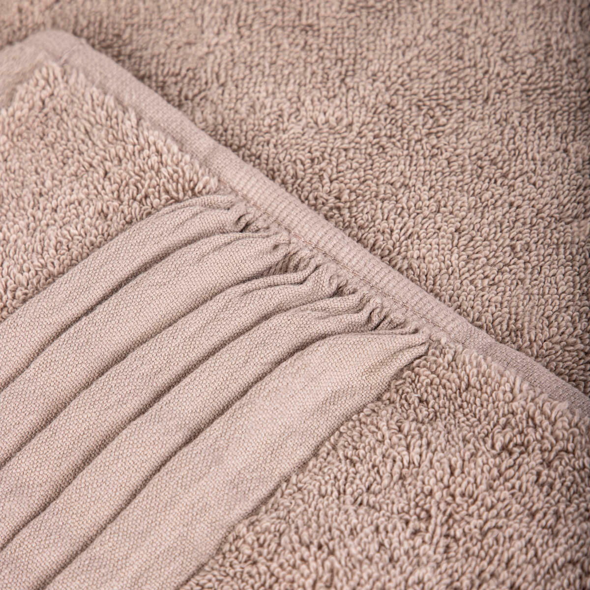 BADETUCH Meride beige 70/130 cm - Beige, Textil (70/130cm) - Homla