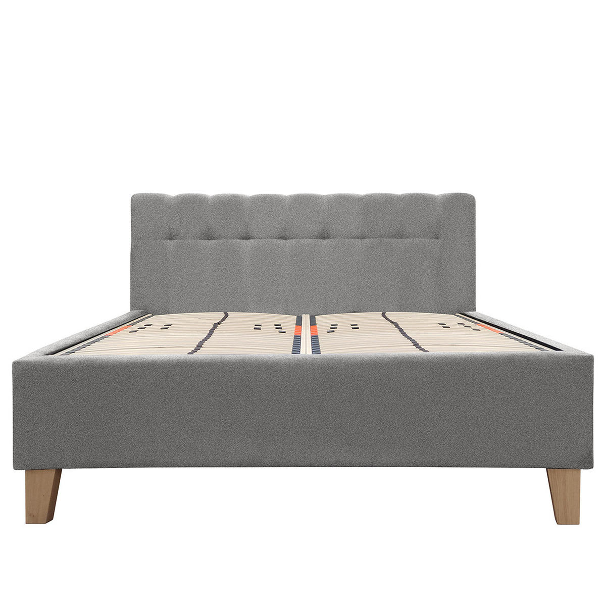 POLSTERBETT - Webstoff - Grau, Textil (160/200cm) - home24