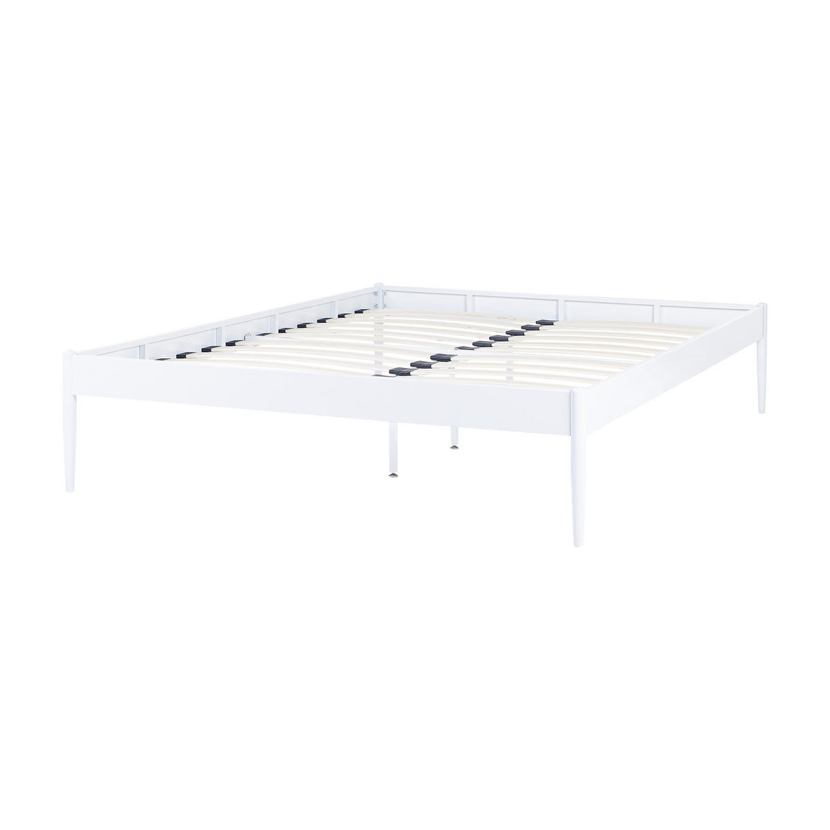 BETT mit Lattenrost 140x200 cm Weiß Vaurs - Weiß, Metall (140/200cm) - Beliani
