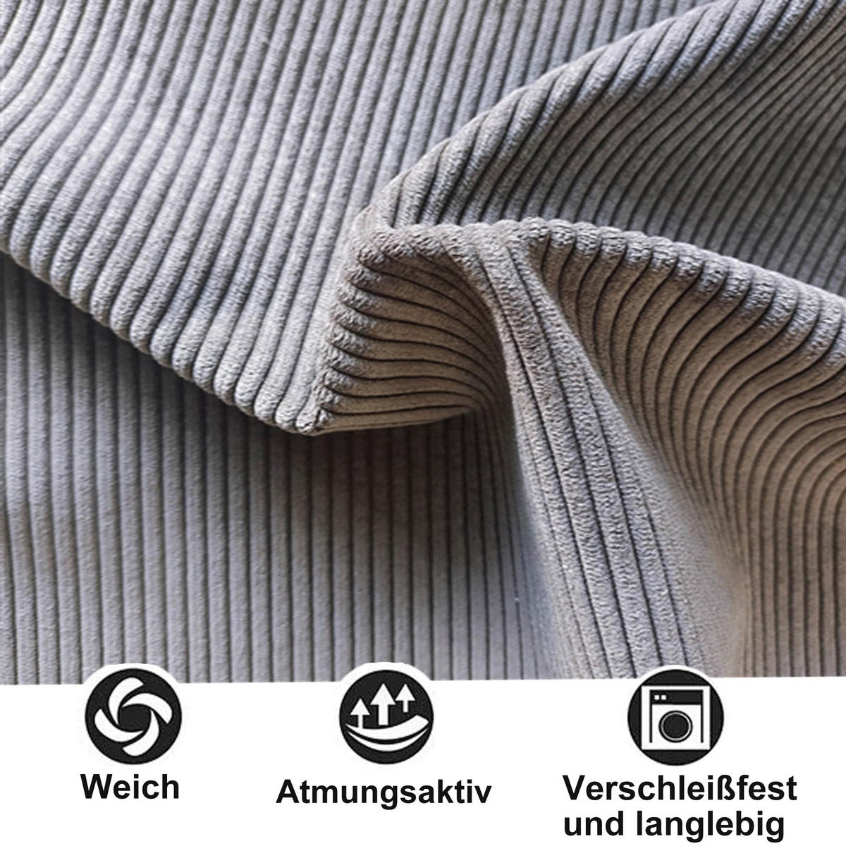 SCHLAFSOFA 90/200 cm in Grau Samt mit 2 Schubladen - Grau, Holzwerkstoff/Textil (90/200cm) - WISHDOR