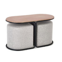 COUCHTISCH Pampa Nussbaum / schwarz / aschgrau 88 / 43 / 49cm - Walnussfarben/Schwarz, Holz/Holzwerkstoff (43/88/49cm) - Feldmann-Wohnen