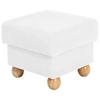 HOCKER Kasha Bezug Veloursstoff Buche natur / creme - Buchefarben/Creme, Kunststoff (54/48/54cm) - 58aufmkessel