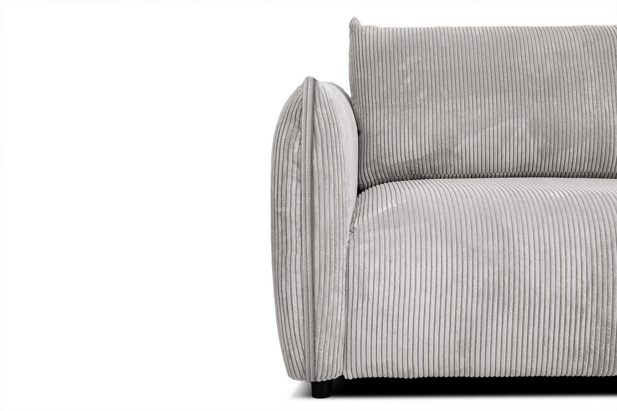 ECKSOFA TAUER 5-Sitzer, weiß - Schwarz/Weiß, Holzwerkstoff/Kunststoff (292/174cm) - Courtois Laville