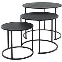 COUCHTISCHE 3er-Set Movo rund Schwarz - Schwarz, Holzwerkstoff (55/55.5/44.5cm) - Home Styling Collection