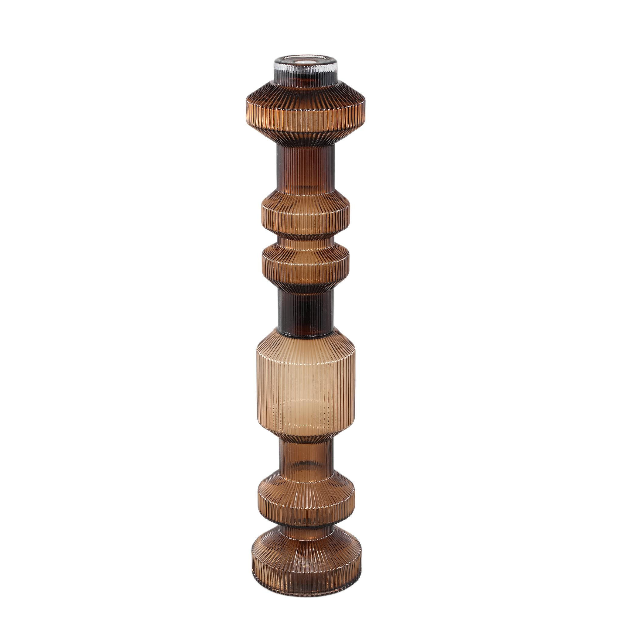 Ptmd Collection Kerzenhalter Braun 13x60x13 cm