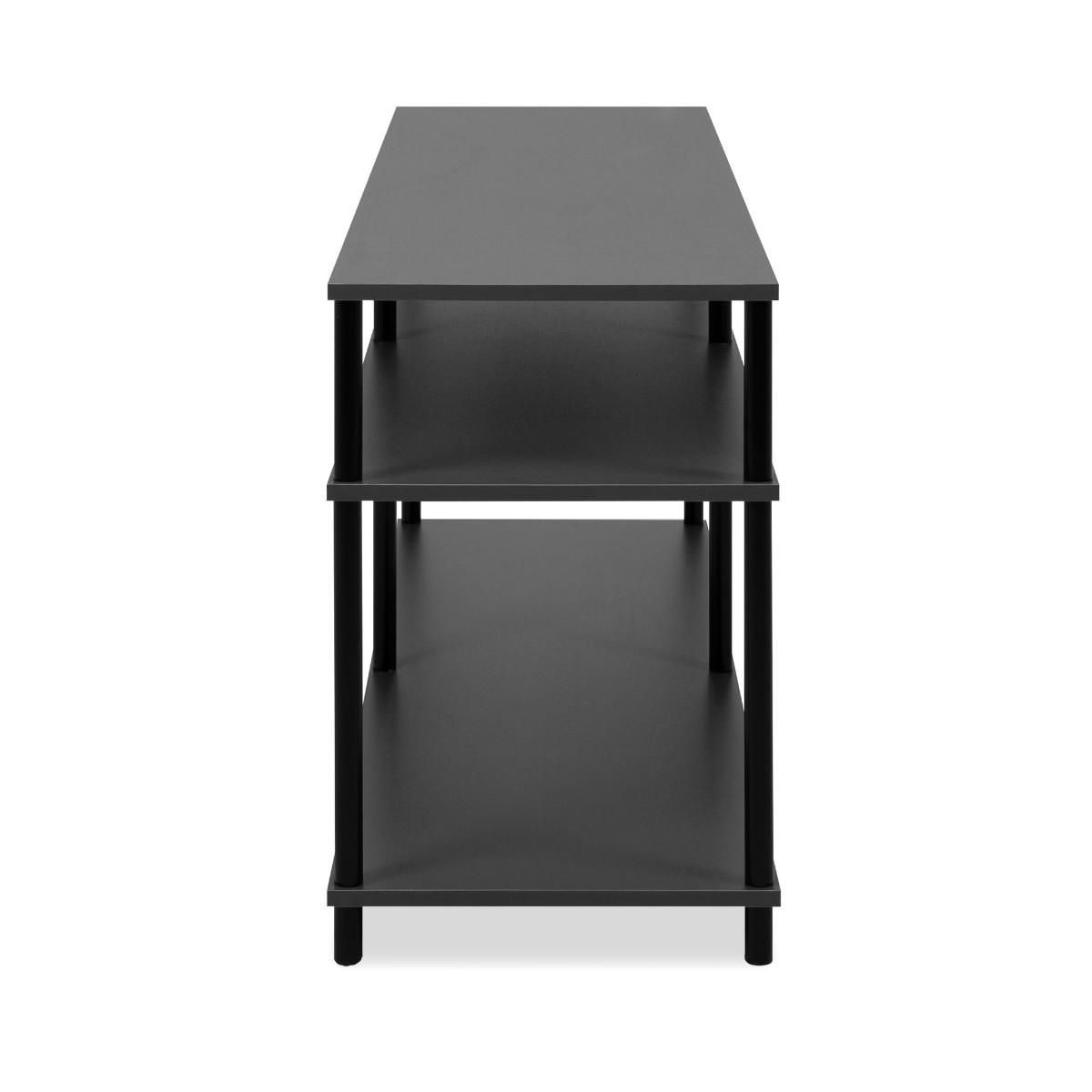 TV-MÖBEL mit 4 offenen Fächern 40/140/60 cm - Dunkelgrau, Holzwerkstoff (40/60/140cm) - Calicosy