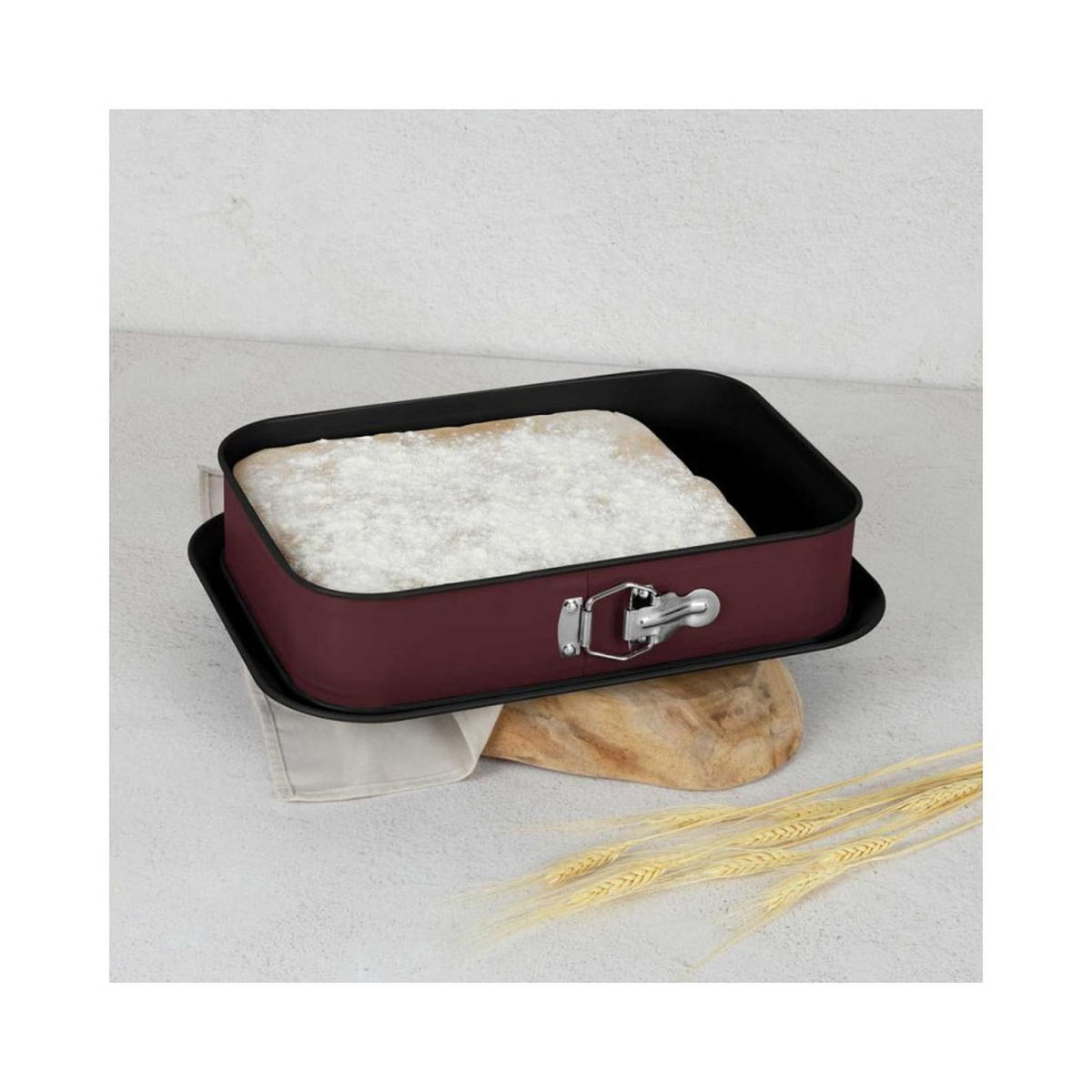 BACKFORM Burgunderrot 39/27/7.5 cm BH7941 - Bordeaux, Metall (27/7.5/39cm) - Berlinger Haus