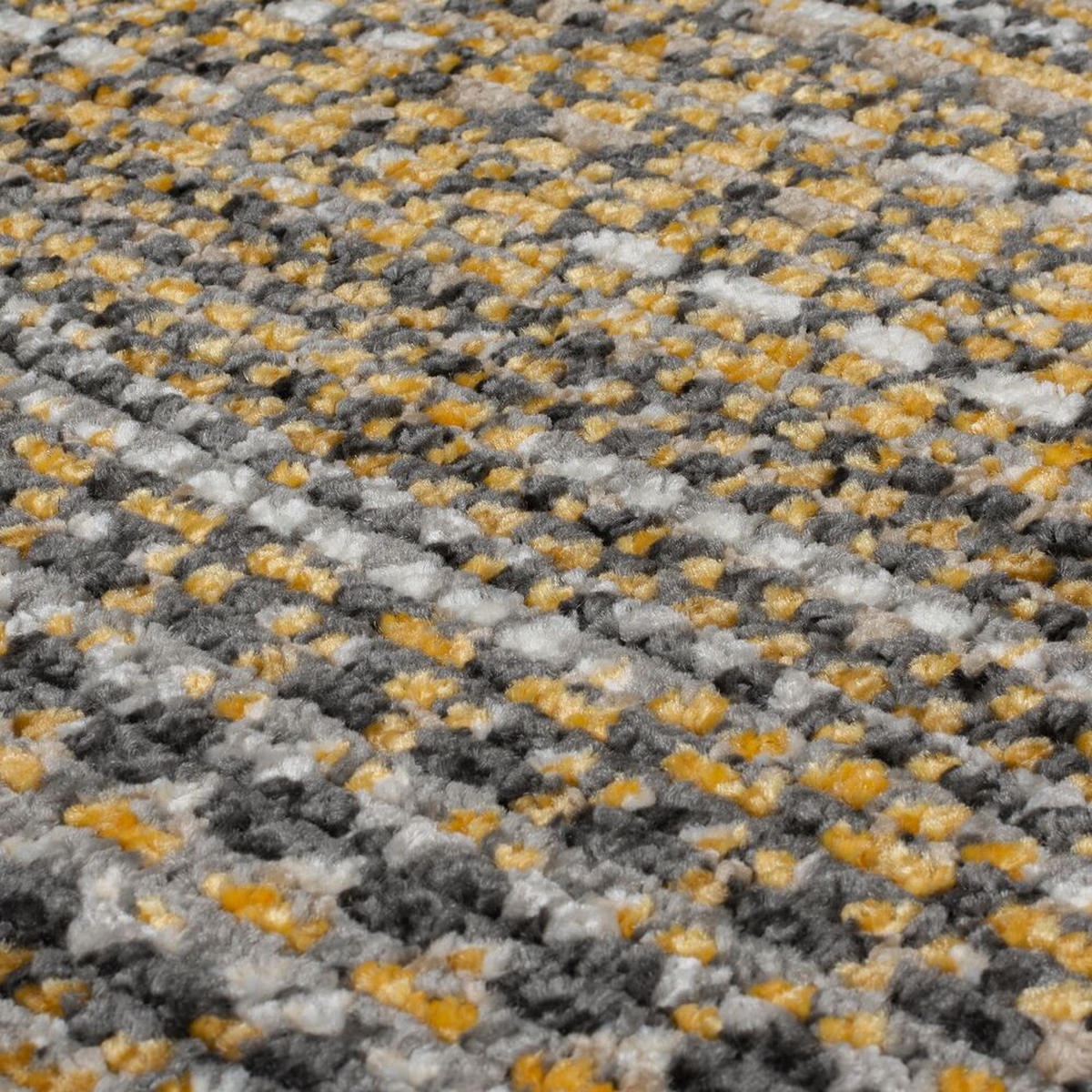 TEPPICH Streifen-Design, strapazierfähig PERRAN, Senfgelb 160x230 cm - Currygelb, Textil (160/230cm) - KADIMA DESIGN