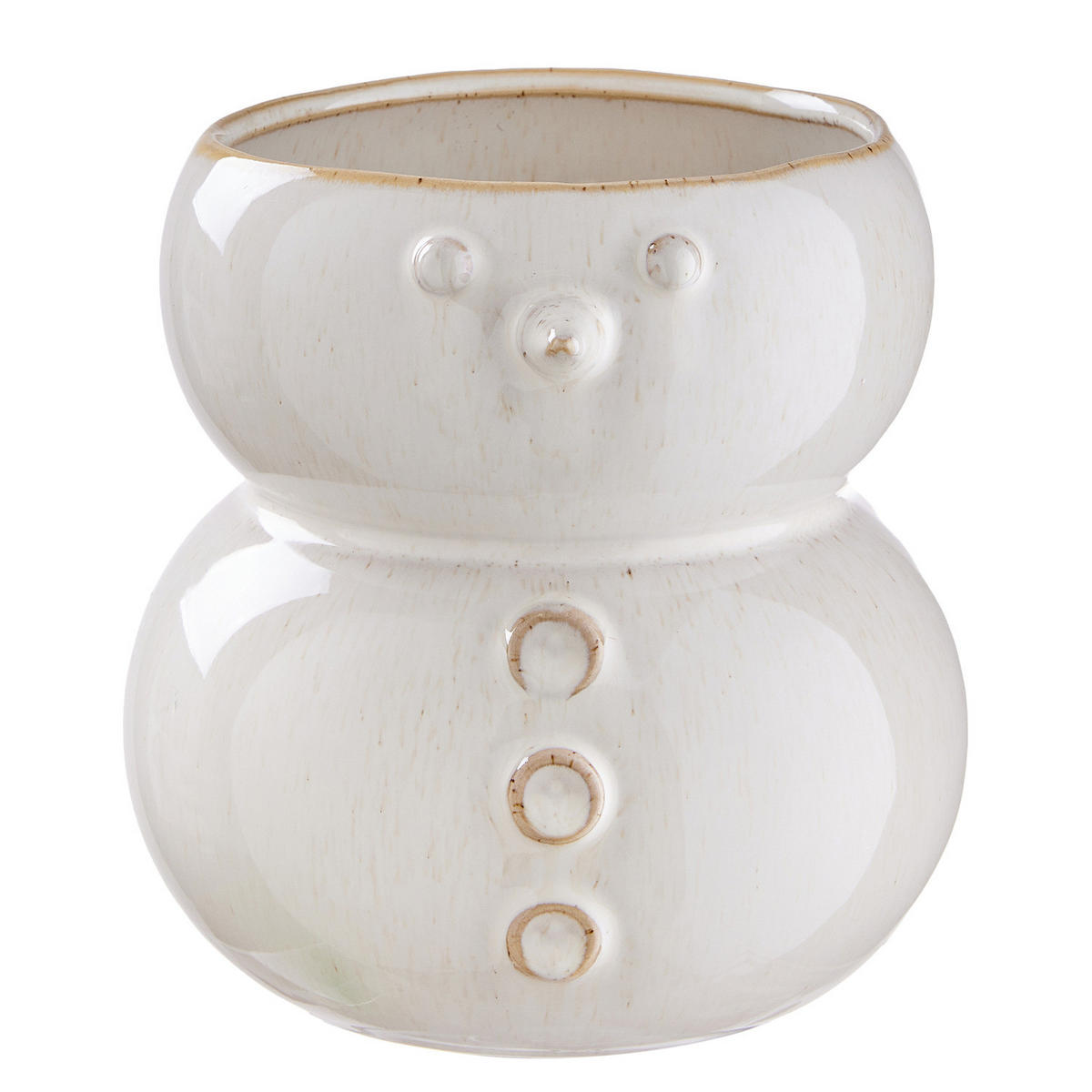 VASE Snowman - Weiß, Keramik (16cm) - Butlers
