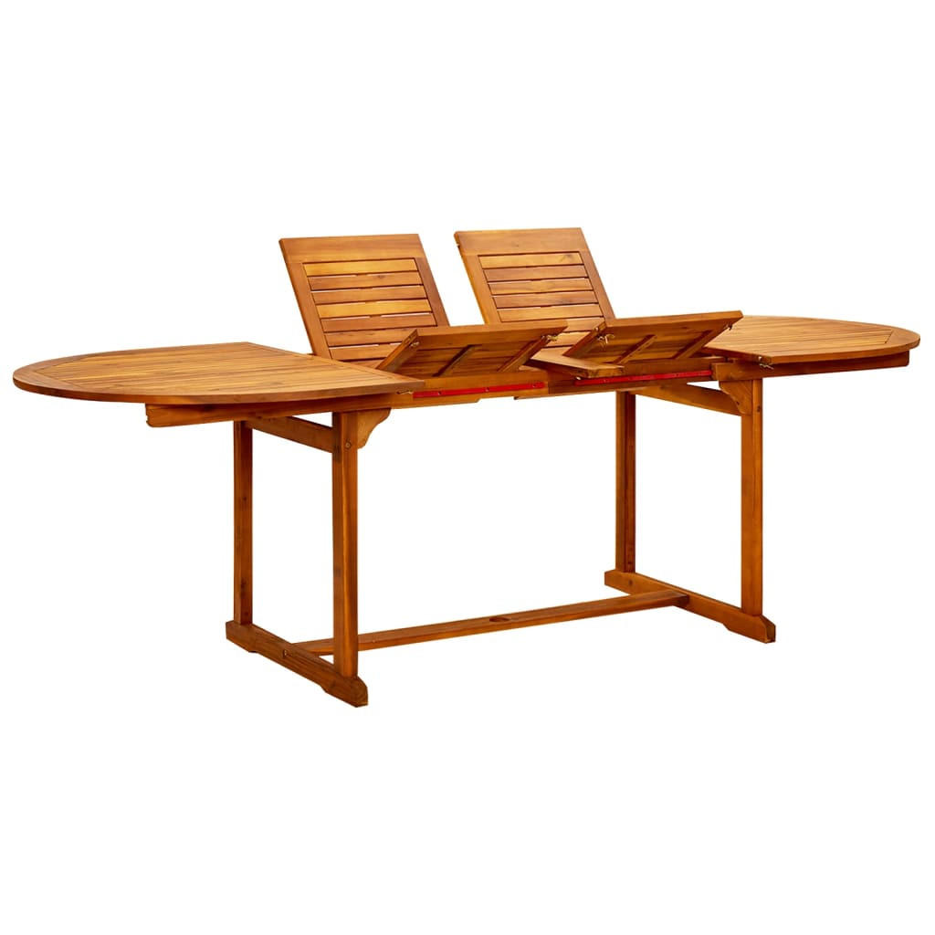 GARTEN-ESSTISCH (160-240)X100/75 Cm Massivholz Akazie - Braun, Holz (240/100/75cm) - vidaXL