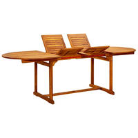 GARTEN-ESSTISCH (160-240)X100/75 Cm Massivholz Akazie - Braun, Holz (240/100/75cm) - vidaXL