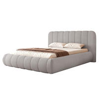POLSTERBETT Gallo 160x200 cm Grau Schlingengewebe – (Doppelbett mit Bettkasten, Lattenrost, voluminöses Kopfteil) - Grau, Holz/Holzwerkstoff (160/200cm) - Ravio