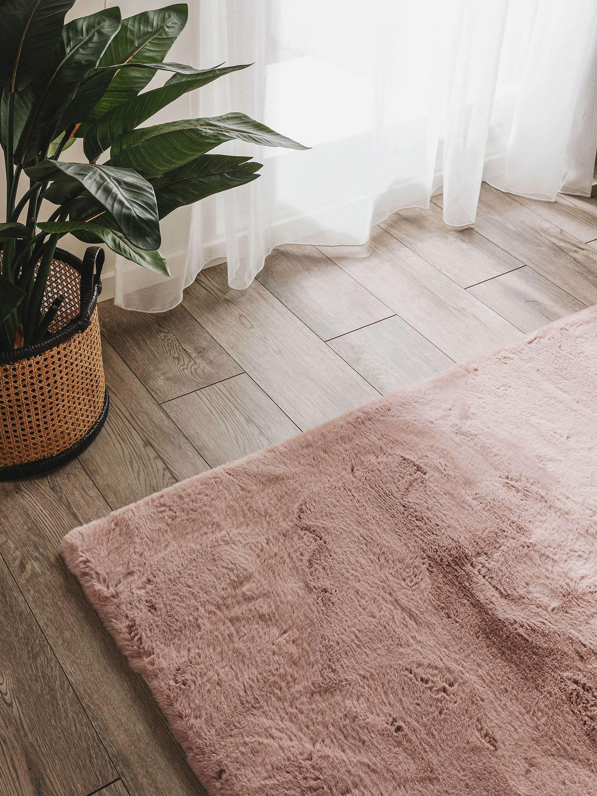 KUNSTFELL-TEPPICH Dave Rosa 80x240 cm - Rosa, Textil (80/240cm) - benuta Nest
