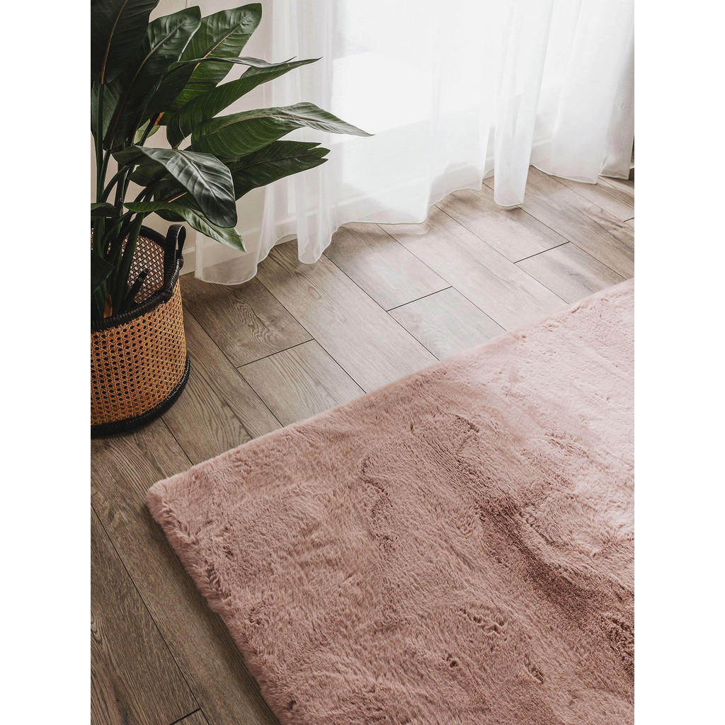 Thumbnail - benuta Nest Kunstfell-Teppich, Textil, Beton Optik, Rechteckig, 80x240 cm, Gots, wasserabweisend, Teppiche & Böden, Tepp...