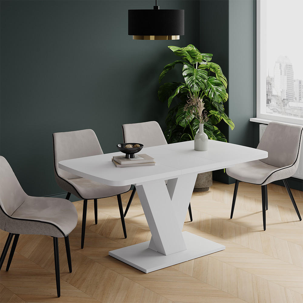 JEDÁLENSKÝ STÔL Fenaro Biela/biela - biela, kompozitné drevo (80/120/77.4cm) - Vicco