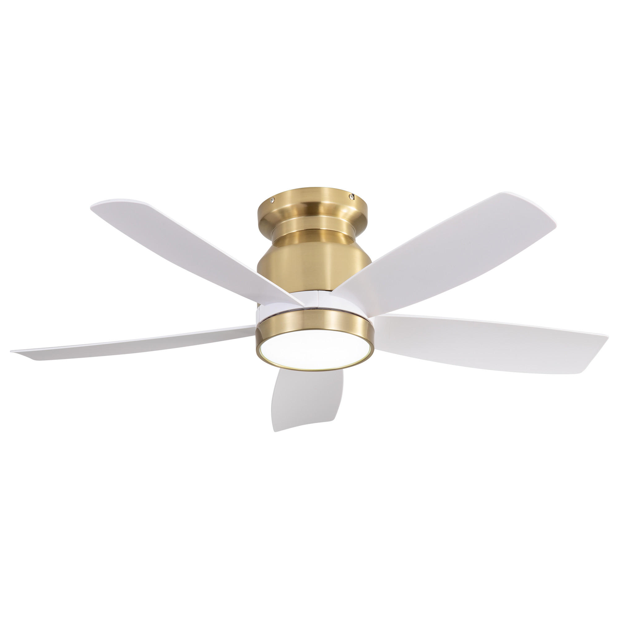 DECKENVENTILATOR 106cm Flachmontage 5 ABS Flügel DC Motor Timer - Weiß, Kunststoff (106.68/106.68/23.11cm) - CASIVA