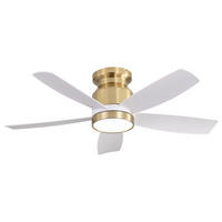 DECKENVENTILATOR 106cm Flachmontage 5 ABS Flügel DC Motor Timer - Weiß, Kunststoff (106.68/106.68/23.11cm) - CASIVA