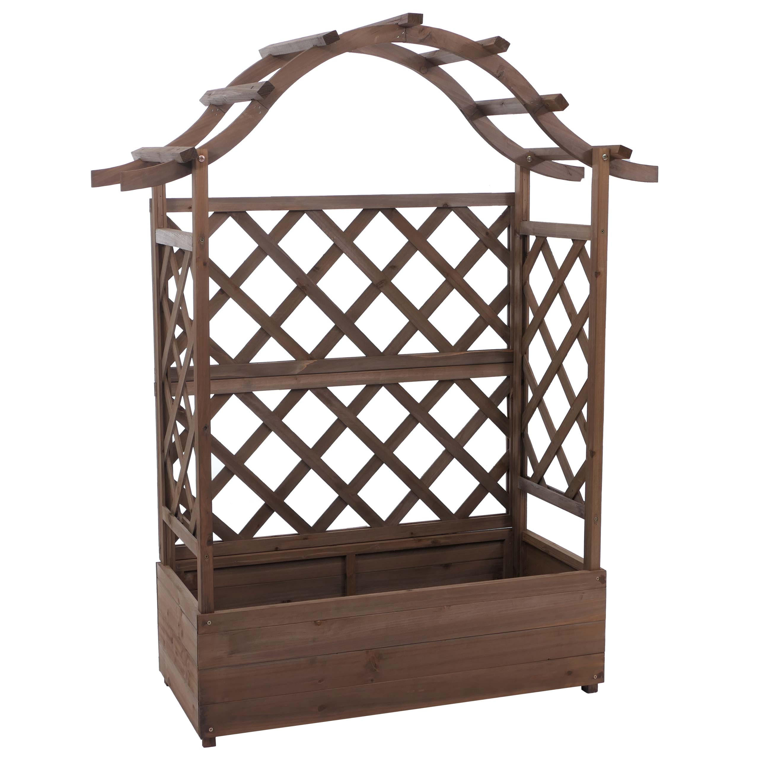 VYSOKÝ ZÁHON Hnědý - hnědá, dřevo (110/138/44cm) - MCW