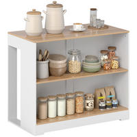 BARTISCH DE-14798 3-stufig mit 2 offenen Fächern Weiß/Holzoptik - Weiß, Holzwerkstoff (113/60/90cm) - ComfortXL