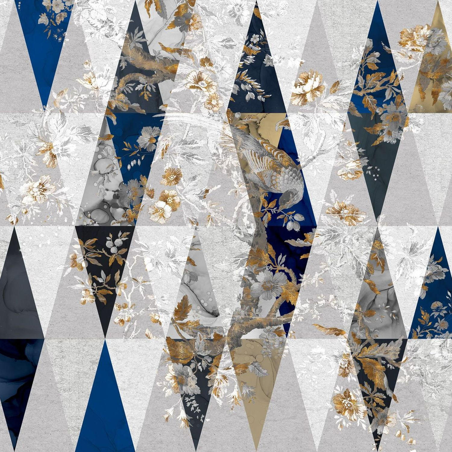 FOTOTAPETE grafisches Motiv 300 x 280 cm - Grau, Papier (300/280cm) - Sanders & Sanders