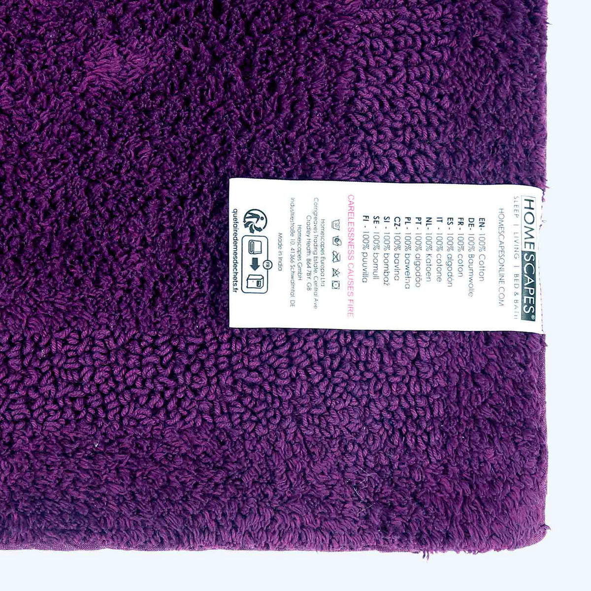 BADGARNITUR 2-teilig, Badematte & WC-Vorleger, wendbar - Lila, Textil (50/80cm) - Homescapes