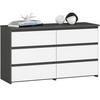 KOMMODE Grau, Weiß 35x100x57 cm - Anthrazit/Weiß, Holzwerkstoff (100/57/35cm) - Akord