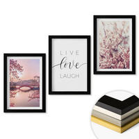 WANDBILDER 3er-Set - 20x30 cm Schwarzer Rahmen - Blumenbrücken-Inschriftenmotiv - Schwarz, Kunststoff (20/30cm) - ArtPrintCave