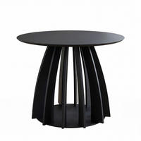 ESSTISCH VENO 100/76 cm Schwarz - Schwarz, Holzwerkstoff (100/100/76cm) - Idohome