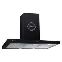 DUNSTABZUGSHAUBE GCH F 461 BL 9 + Umluftset, 90 cm Schwarz - Schwarz, Metall (90/81/46.3cm) - Gurari