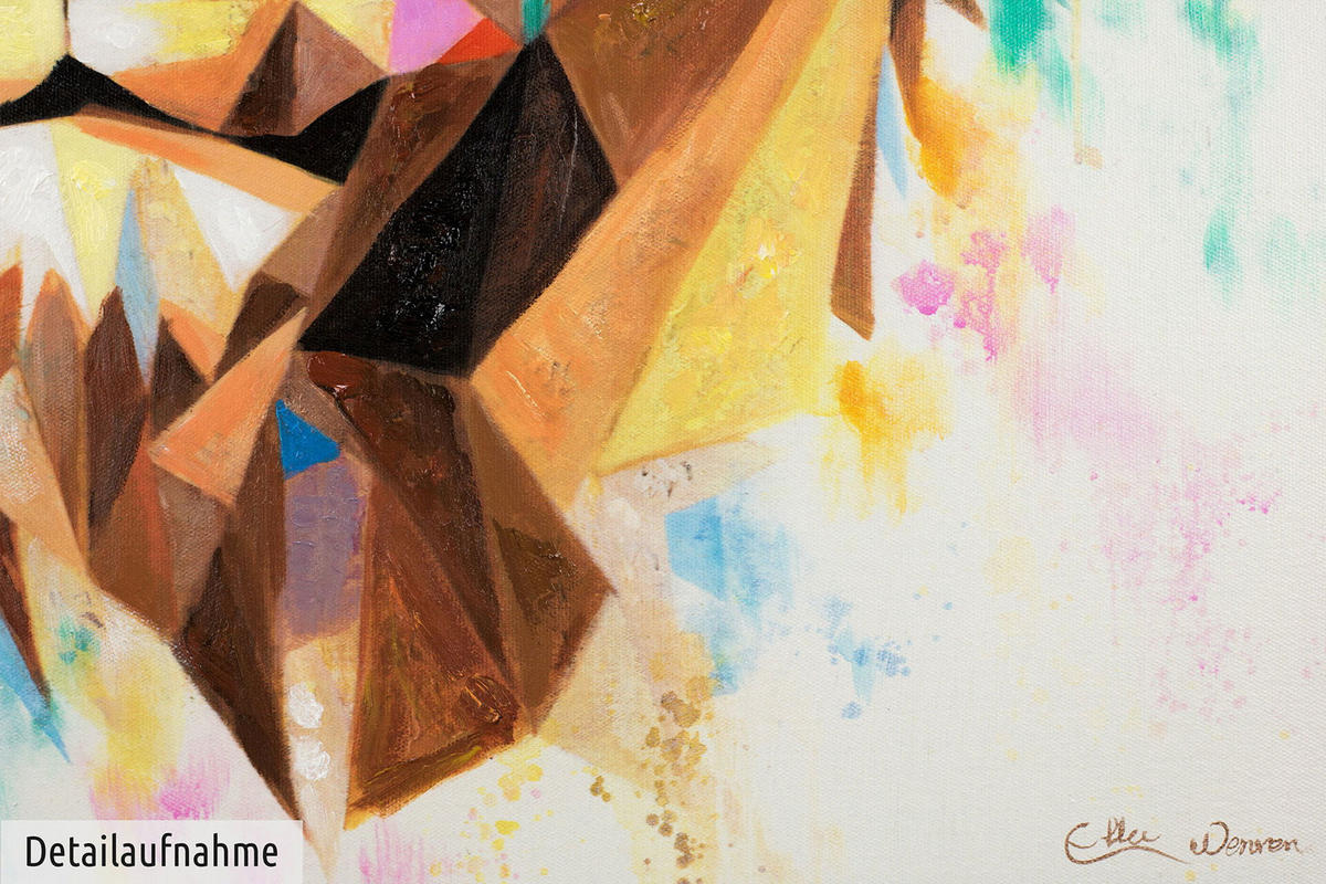 ACRYLBILD HANDGEMALT 80/80 cm - Multicolor, Holz/Textil (80/80cm) - KUNSTLOFT