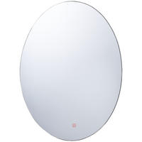 BADSPIEGEL mit LED-Beleuchtung oval 60/80 cm Mazille - Silberfarben, Glas (60/80/3cm) - Beliani