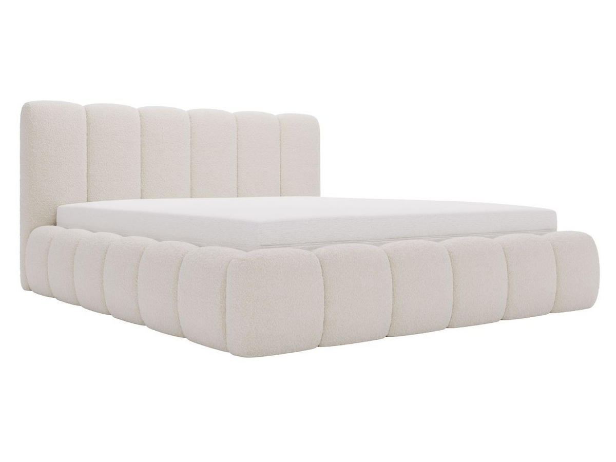 POLSTERBETT Cloud 200x200 Bouclé-Stoff Beige - Beige, Textil (200/200cm) - Graingold