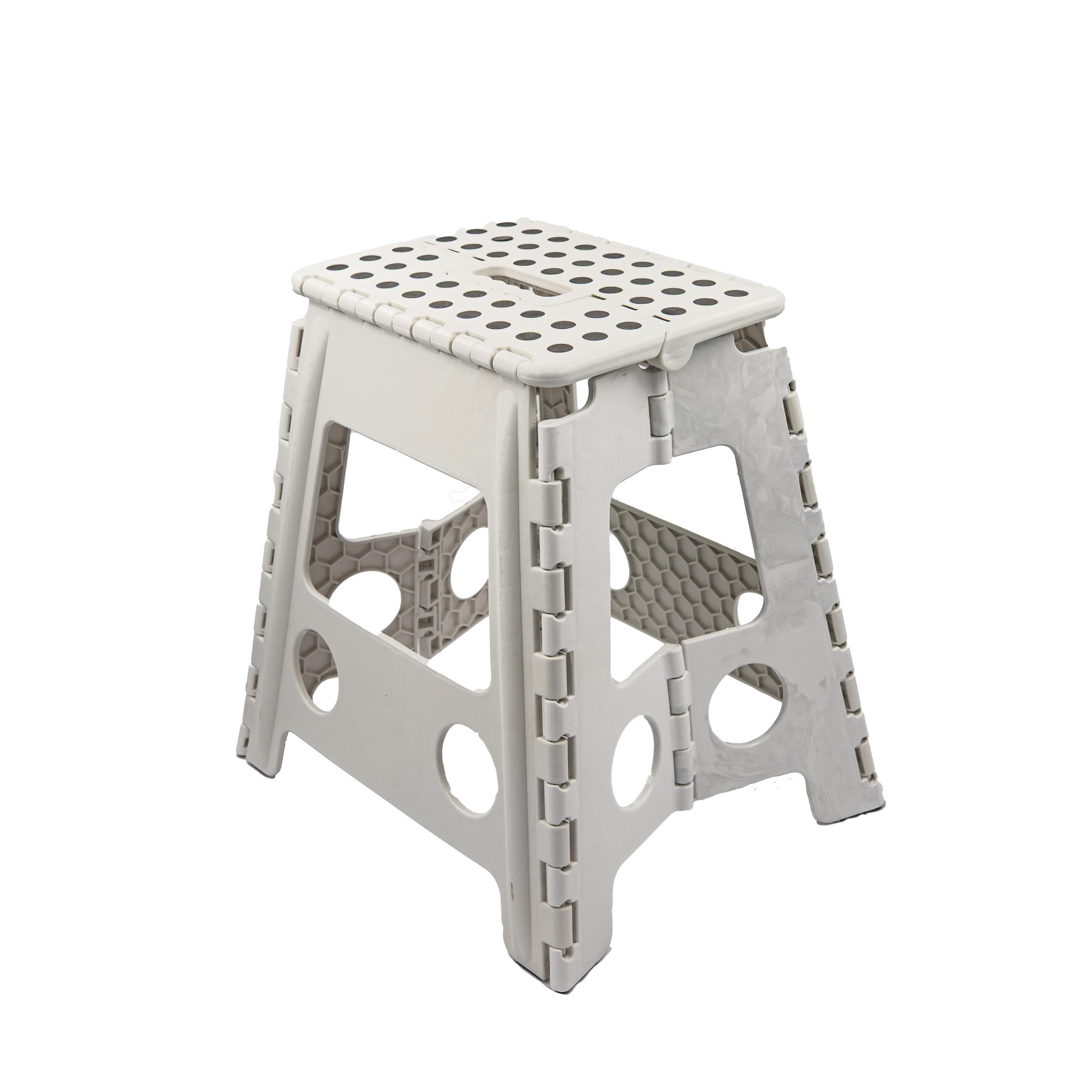 XL Klapphocker, Klapptritt, Tritthocker Weiß Faltbar H 40cm bis 150KG - Weiß, Paraffin (20/40/30cm)