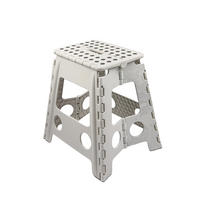 XL Klapphocker, Klapptritt, Tritthocker Weiß Faltbar H 40cm bis 150KG - Weiß, Paraffin (20/40/30cm)