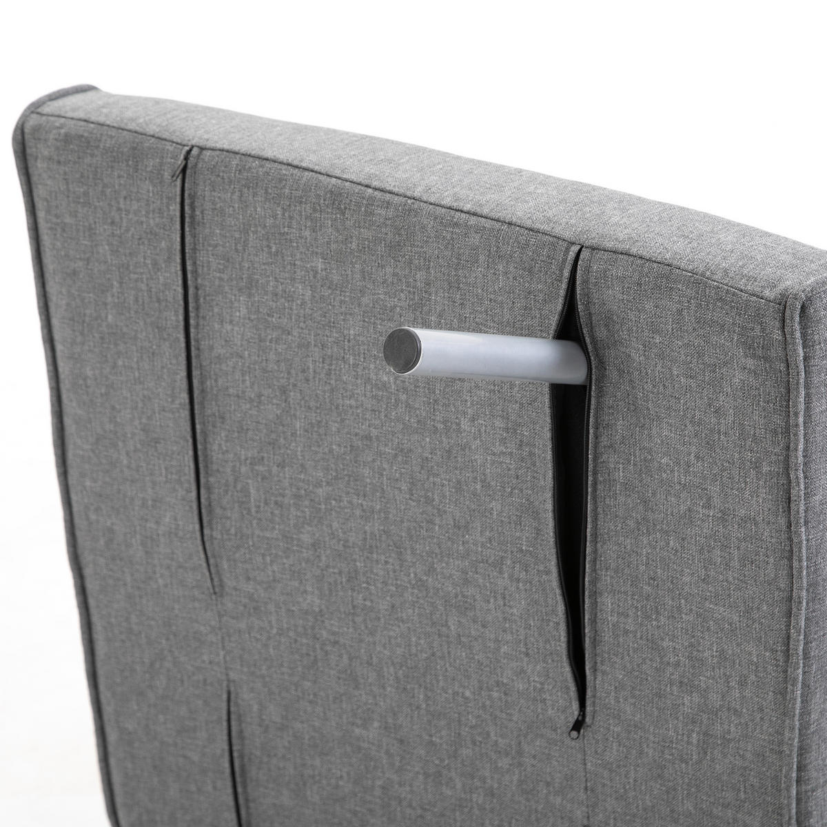 SCHLAFSESSEL DE-14541 5-fach verstellbar, abnehmbarer Bezug Hellgrau - Hellgrau, Textil (69/80/65cm) - ComfortXL