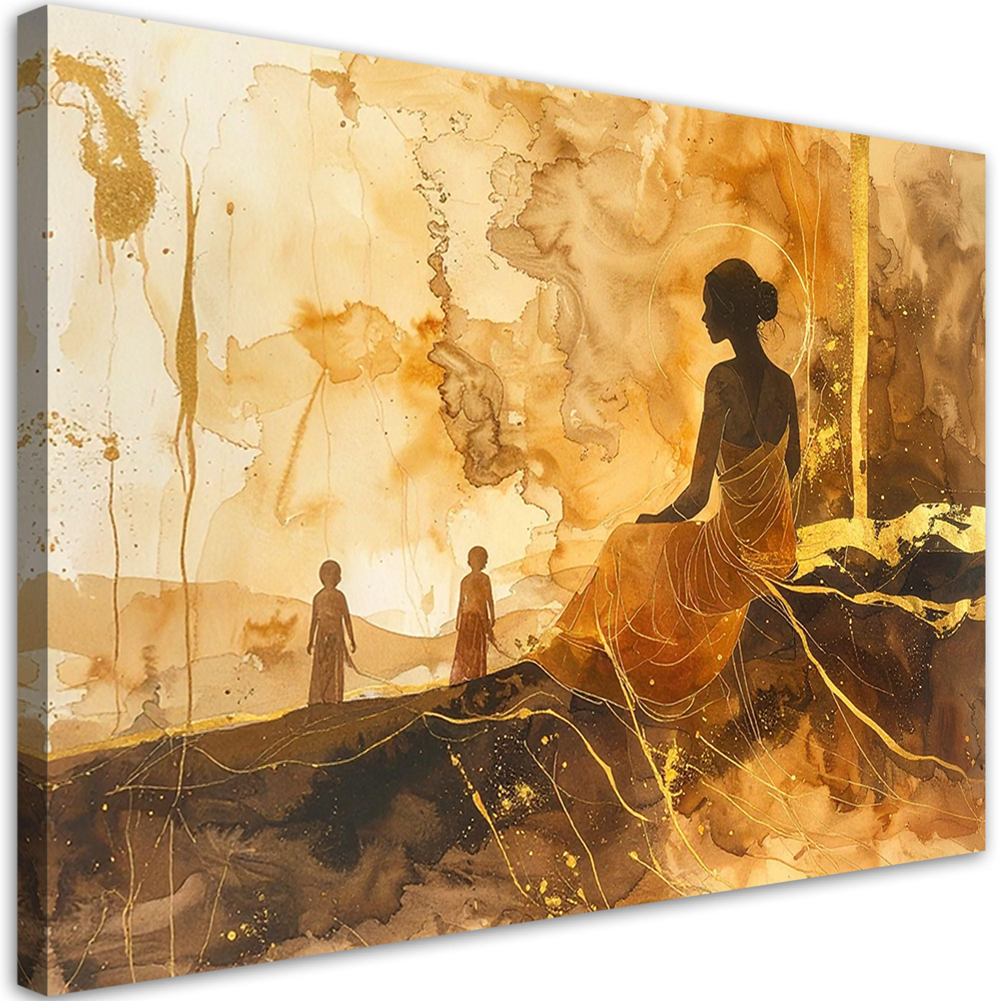 LEINWANDBILD Menschen & Charaktere 90x60cm - Beige, Textil (90/60cm) - Feeby